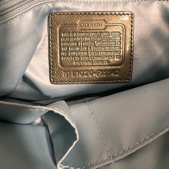 Coach Green Patent Leather Shoulder Bag - Picture 2 of 14